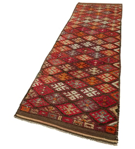 Kırmızı Halı Bohem Stil Geometrik Motifli El Dokuma Yün Salon ve Koridor Halısı Yatak Odası