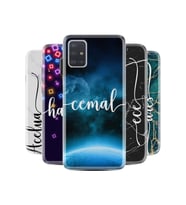 Samsung Galaxy A51 Kılıf Kişiye Özel Silikon Kılıf Üzerine Yazı