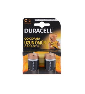 Duracell Alkalin C Orta Boy Pil 2li