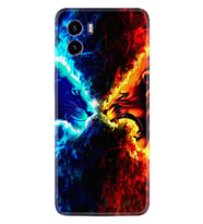 Vivo Y15S Y32 Y33S Y51 Y53S Kılıf Desemli Silikon Red Blue Leon 1714
