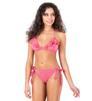 Endeep Kadın Fırfırlı Pembe Bikini Takımı