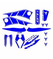 Yamaha Mt07 2014 - 2017 Uyumlu Mavi Sticker Set