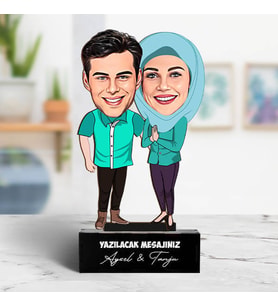 Kişiye Özel Sevgiliye Hediye Karikatürlü Seninle Bir Ömür Biblosu