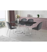 Armoni Eliza High Gloss Yemek Masa Sandalye Takımı 90x140