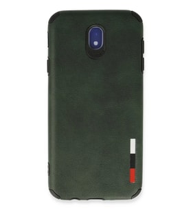 Mey İthalat® Samsung Galaxy J7 Pro / J730 Kılıf Loop Deri Silikon - Yeşil