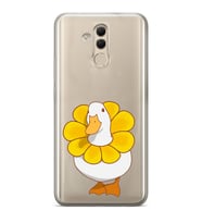 Huawei Mate 20 Lite Uyumlu Tatlı Ördek Desenli Şeffaf Telefon Kılıfı