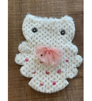 20X17 CM PELUŞ BONCUKLU TÜL FİYONKLU APLİKE ARMA YAMA DİKİŞ AKSESUARI
