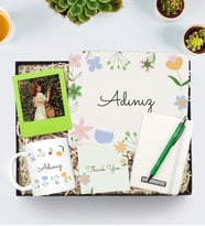Kişiye Özel Desenli Mouse Pad & Desenli Kupa & Yeşil İnstagram Çerçeve & Gümüş Renk Detaylı Yeşil Tükenmez Kalem & Beyaz Mini Not Defteri Hediye Seti