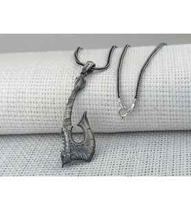 Viking İskandinav Savaşcı Baltası Üç Boyutlu 925 Ayar Gümüş Kolye