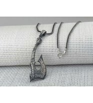 Viking İskandinav Savaşcı Baltası Üç Boyutlu 925 Ayar Gümüş Kolye