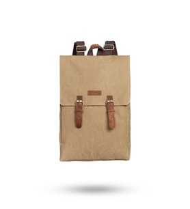 Design 02 15.6 Inch Kanvas - Hakiki Deri Laptop Sırt Çantası