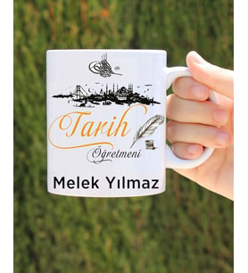 tarih öğretmeni özel tasarım kupa bardak
