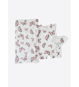 Organik Butterfly 3'lü Set Beyaz