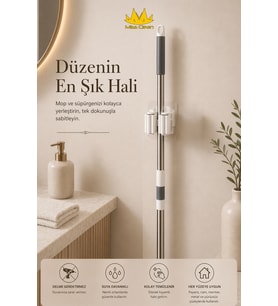 Tutacak Paspas Süpürge Fırça Ve Mop Askısı Sap Tutucu