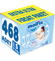 Molfix Bebek Bezi Beden:5 (11-18Kg) Junior 468 Adet Ekstra Ultra Fırsat Pk