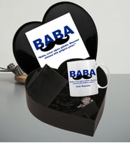 Babalar Gününe Özel Baba Tasarımlı Kupa Bardak Erkek Cüzdan Kemer Çakmak Kalp Kutu (Siyah-Lacivert)