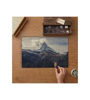 Karlı Dağ - Çam Ağaçları - Manzara Tasarımı 240 parça Ahşap Puzzle Ahşap Kutuda MP06814