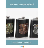 Paslanmaz Çelik İstanbul Yöresel Matara 8oz Şık Tasarım