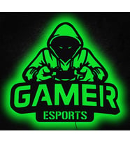 Kişiselleştirilebilir Gamer Oyuncu Tasarımlı Led Mdf Duvar Tablosu, 6mm Ahşap Duvar Dekoru