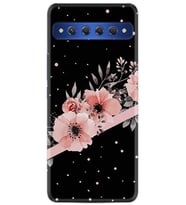 TCL 10 Plus Kılıf Desenli Silikon Flowers Dots