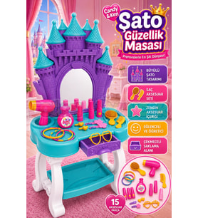 Candy & Ken Şato Güzellik Masası - Güzellik Setleri - Kuaför Oyuncak Seti - Makyaj Seti