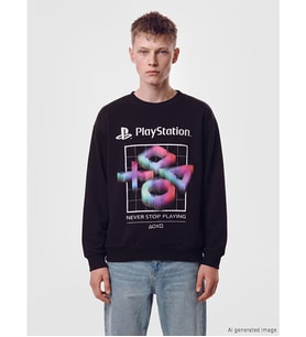 LCW Kids Siyah Bisiklet Yaka Playstation Lisanslı Erkek Çocuk Sweatshirt
