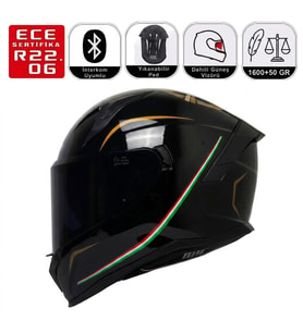 M910 Born Motosiklet Kaskı Spoiler Mod Güneş Vizörlü Full Face Kask