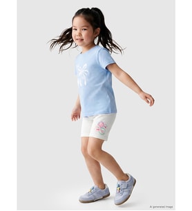 LCW Kids Beyaz Kız Çocuk Kısa Tayt