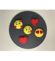 Alvera 5'li Emoji Magnet Seti – Eğlenceli Buzdolabı ve Pano Süsü