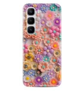 Infinix Hot 60 Kılıf Boutique Baskılı Resimli Rengarenk Papatyalar Pcode -060