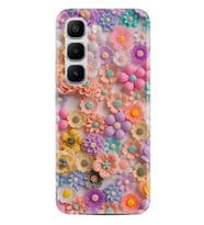Infinix Hot 60 Kılıf Boutique Baskılı Resimli Rengarenk Papatyalar Pcode -060