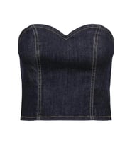ONLTIKI S/L DNM RINSE CORSET TOP GUA (Koyu Mavi)