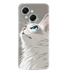 Spark Go 1 2025 Kılıf Boutique Baskılı Resimli Beyaz Kedi Pcode -061