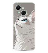 Spark Go 1 2025 Kılıf Boutique Baskılı Resimli Beyaz Kedi Pcode -061