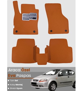 CHEVROLET KALOS (2005-2011) Uyumlu EVA Paspas Tam Set–Araca Özel,Su Geçirmez,Kolay Montaj