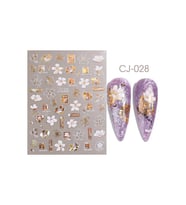 3d Kabartmalı Cj028 Desenli Tırnak Yapışkanı