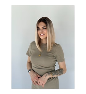 Tül Röfleli Işıltılı Ombreli Peruk Model