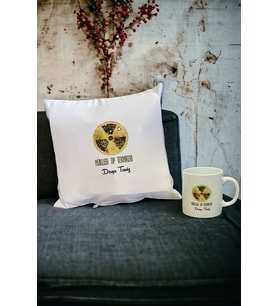 Nükleer Tıp Teknikeri Kupa Bardak ve Yastık Set 003 (Beyaz)