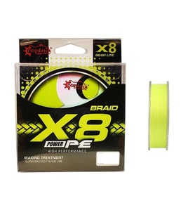 Captain X8 Power PE İp Misina 0,16mm 150mt Lemon Yellow