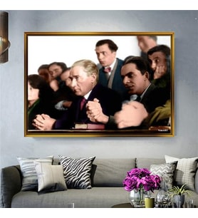 Altın Çerçeveli dekoratif tablo a109 (Gold)