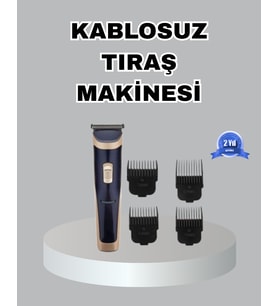 Çelik Bıçaklı Unisex Şarjlı Tıraş Makinesi – Sessiz Motor, Kablosuz ve Ayarlanabilir