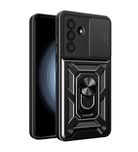 Samsung Galaxy A37 5g Pars Lens Yüzüklü Silikon - Siyah