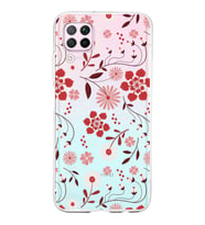 Huawei P40 Lite Uyumlu Kapak Flowers Tasarımlı Şeffaf Silikon Kılıf