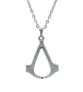 Assassin's Creed Erkek Kadın Kolye Antik Gümüş Kaplama - 60 cm Düz Zincir