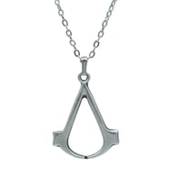Assassin's Creed Erkek Kadın Kolye Antik Gümüş Kaplama - 60 cm Düz Zincir