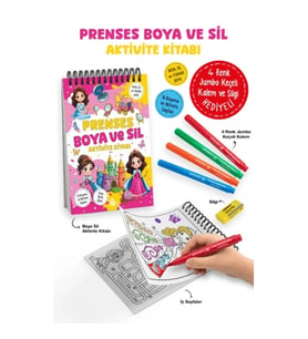 Prenses – Boya ve Sil Aktivite Kitabı / 3 Yaş +