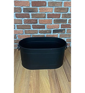 Siyah Şömine Oval Kova Odunluk Soba Ve Kuzine Sobalar