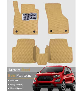 FORD ECOSPORT (2013-2024) Uyumlu EVA Paspas Tam Set–Araca Özel,Su Geçirmez,Kolay Montaj