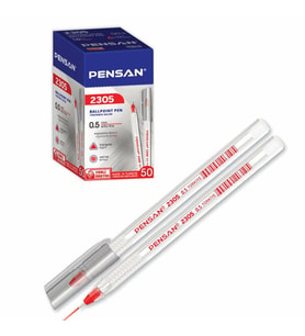 Pensan Tükenmez Kalem Üçgen Kırmızı 0.5 MM 50 Li 2305