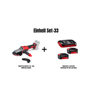 Einhell Set-33(Einhell TP-AG 18/125F Li BLAkülü Avuç Taşlama+2x4Ah Twincharger Kit Akü Şarj Cihazı)
